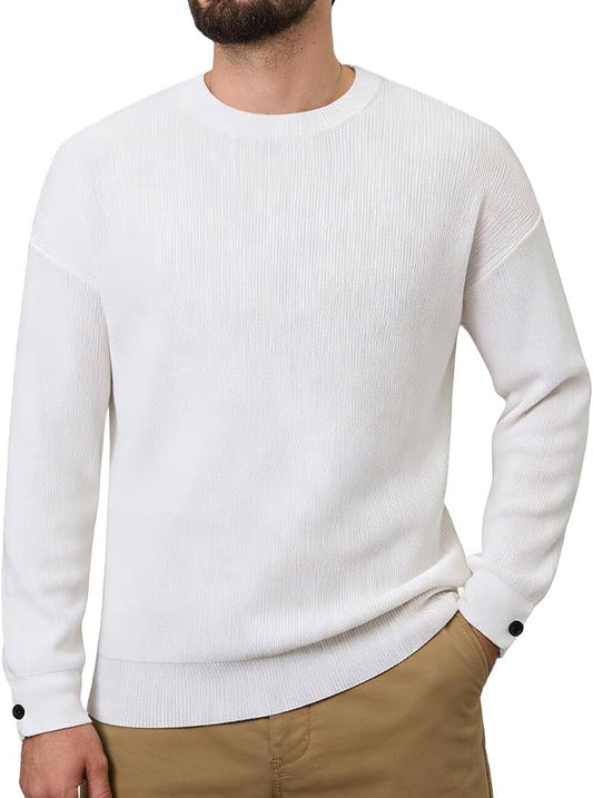 Sweater Pullover Crewneck Soft Knit Long Sleeve for Men & Women, Active Top Womens Sweatshirt Sweaters Clothing