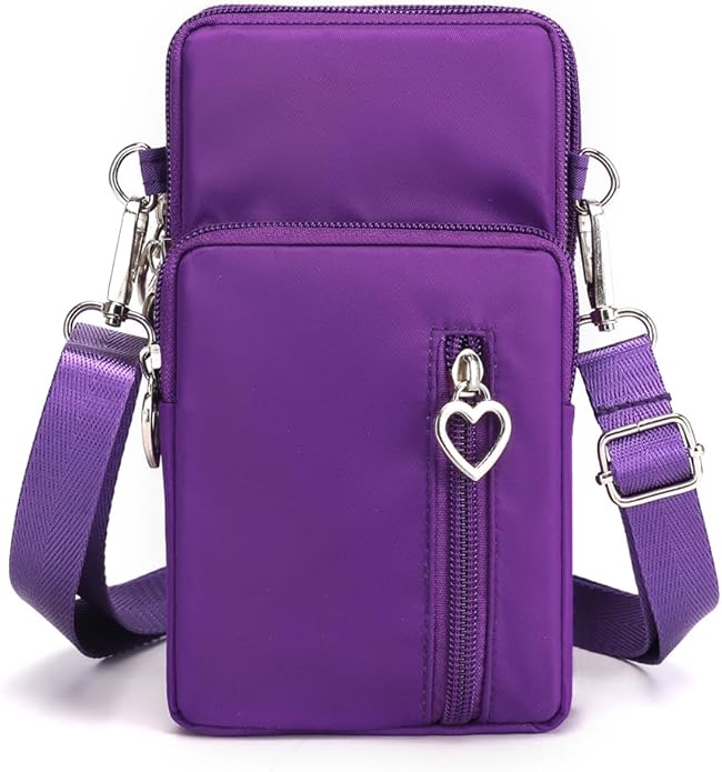 JANKS Small Crossbody Bag for Women - Mini Phone Purses with Crossbody Strap and Wallet - Nylon Arm Bag