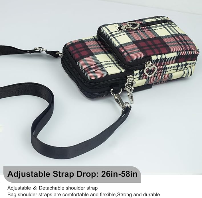JANKS Small Crossbody Bag for Women - Mini Phone Purses with Crossbody Strap and Wallet - Nylon Arm Bag