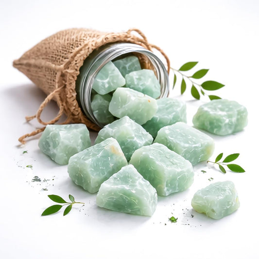 Crocon® 1LB Green Jade Rough Bulk Rocks Natural Stone Spiritual Gifts Raw Gemstone Crystals and Stones Tumbling Cabbing Polishing Gem Mining Chakra Balancing Reiki Healing Good Luck Home Office Décor