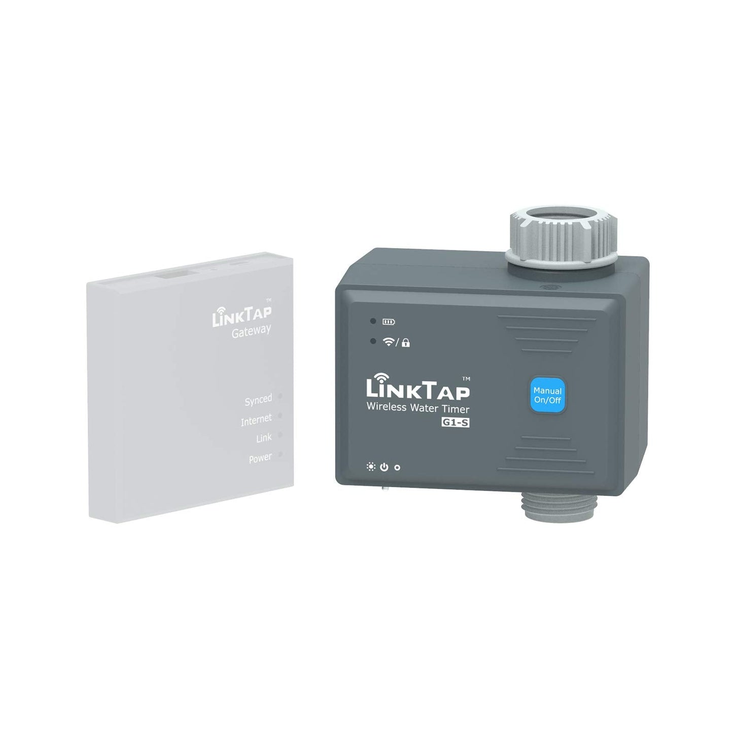 LinkTap G1S Wireless Water Timer (Requires Gateway), Smart Irrigation Hose Faucet Timer, Greater Range Than WiFi Sprinkler Timers, 2 Year Battery Life, Weather Aware, Alexa