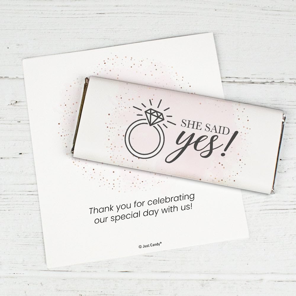 25ct Wedding Engagement Party Candy Bar Wrappers - Candy Not Included - DIY Chocolate Party Favors