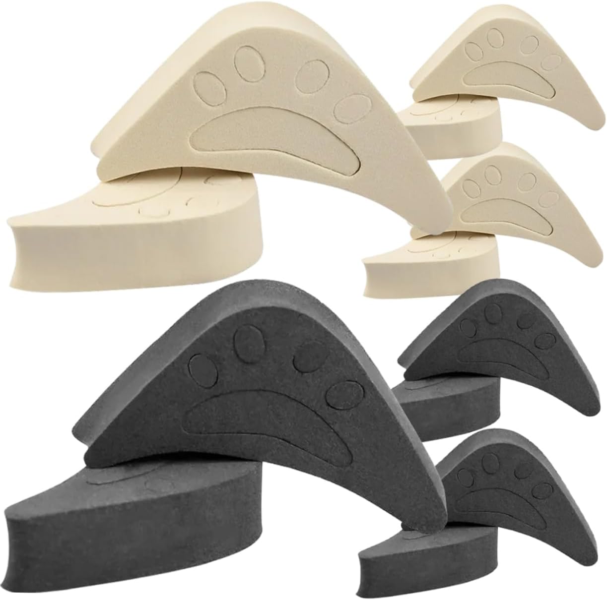Healeved 6 Pair Toe Plug Adjustment Pad Shoe Filler for Missing Toes Shoe Insert Cushion Big Filler Head Mat Size Reducer Casual Tip Mat Eva Pointed s Plug