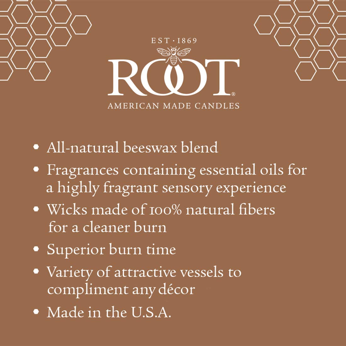 Root Candles Fall Scented Candles Honeycomb Glass Premium 3-Wick Handcrafted Beeswax Blend Candle, 12-Ounce, Pumpkin Spice