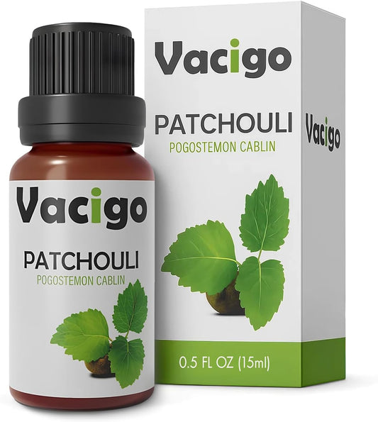 Organic Patchouli Essential Oil – 100% Pure & Natural – Therapeutic Grade, Undiluted Patchouli Oil for Skincare, Diffusers, Candle Making & Aromatherapy – 0.51 fl oz – Sourced from Burundi