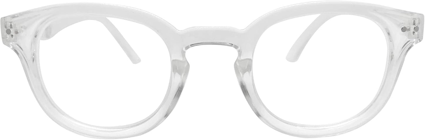 In Style Eyes Focus Pocus Retro Panto Reading Glasses - Classic Round Keyhole Bridge Readers for Men and Women