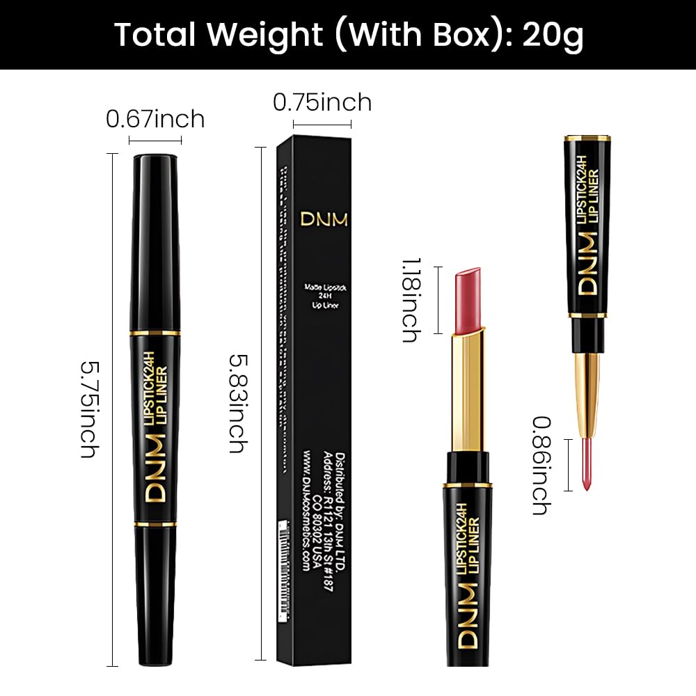 evpct 1Pcs Lip Liner and Lipstick Set Kit for Women, Matte Lips Kit with Lip Liner Lip Stains Long Lasting Waterproof 24 Hour Lipstick and Lip Liners Combo Lipliners Pencil 26#