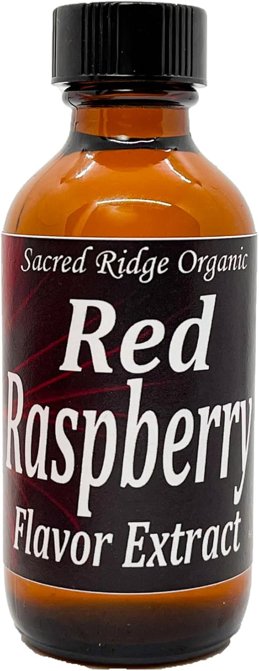 Red Raspberry Flavor Extract Organic 2 oz – Water Soluble, Sugar Free Flavor Drops for Drinks, Baking, Candy, Ice Cream, Water Flavoring, Natural Food Grade Flavoring