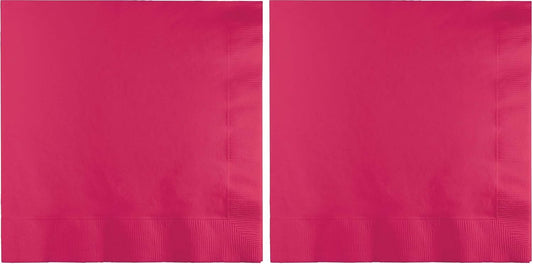 Creative Converting DINNER NAPKINS 3PLY 1/4FLD, 25 Count, Hot Magenta (Pack of 2)