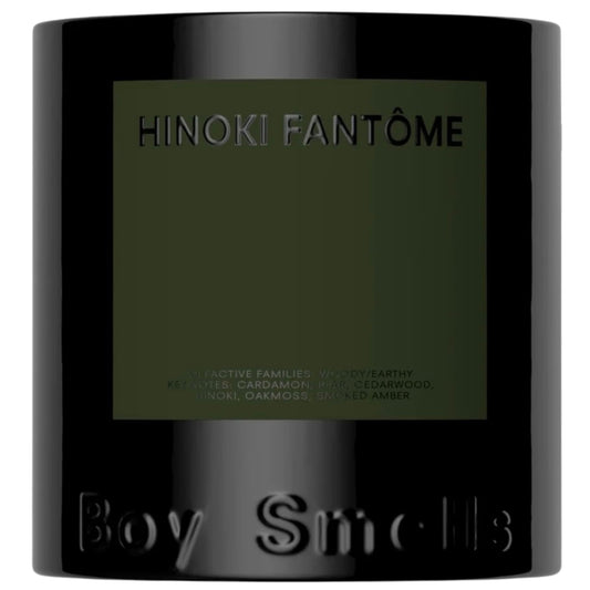 Hinoki Fantôme Scented Candles for Men and Women - 8.5 oz - Soy, Coconut Wax Candle Blend - Aromatic Candles for Home with Japanese Cypress, Jasmine and Smoked Amber - 50-Hour Burn - Cotton Wick.