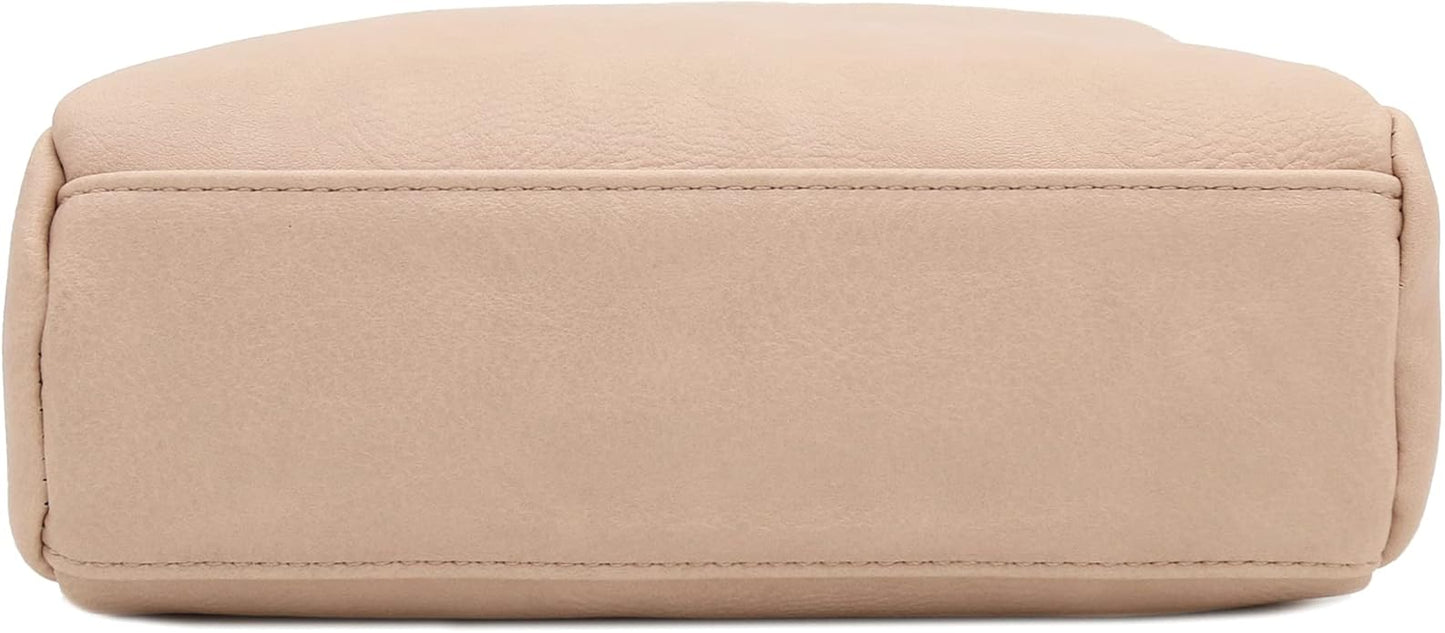 FashionPuzzle Triple Zip Small Crossbody Bag