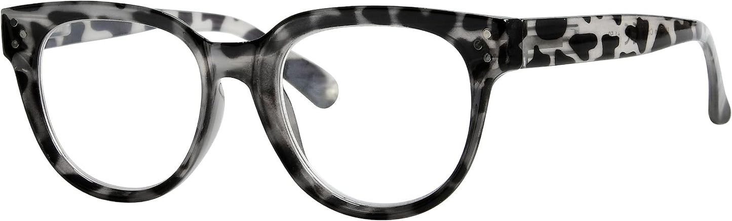Eyekepper Oversize Reading Glasses Women Stylish Readers - Grey Tortoise +4.00