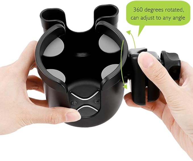 Accmor 2-in-1 Walker Cup Holder with Phone Holder, Wheelchair Cup Holder, Rollator Cup Holder, Cup Phone Holder for Walker, Wheelchair, Rollator, Mobility Scooter