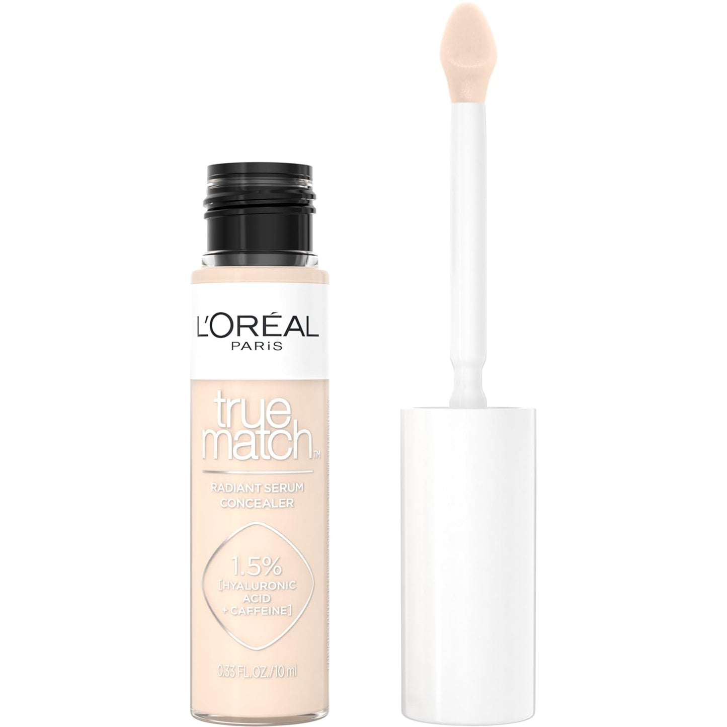 LâOrÃ©al Paris True Match Radiant Serum Concealer, Brightening Under Eye Concealer Make Up with 1.5% Hyaluronic Acid and Caffeine, C1, 0.33 Oz