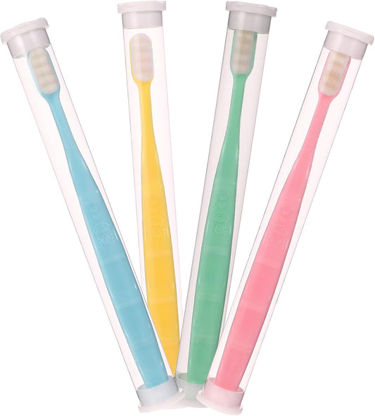 FRCOLOR Manual Toothbrush Extra Soft Bristles 4pcs Assorted Colors Micro-Nano Oral Care Toothbrushes for Sensitive Teeth and Gums Daily Teeth Cleaning