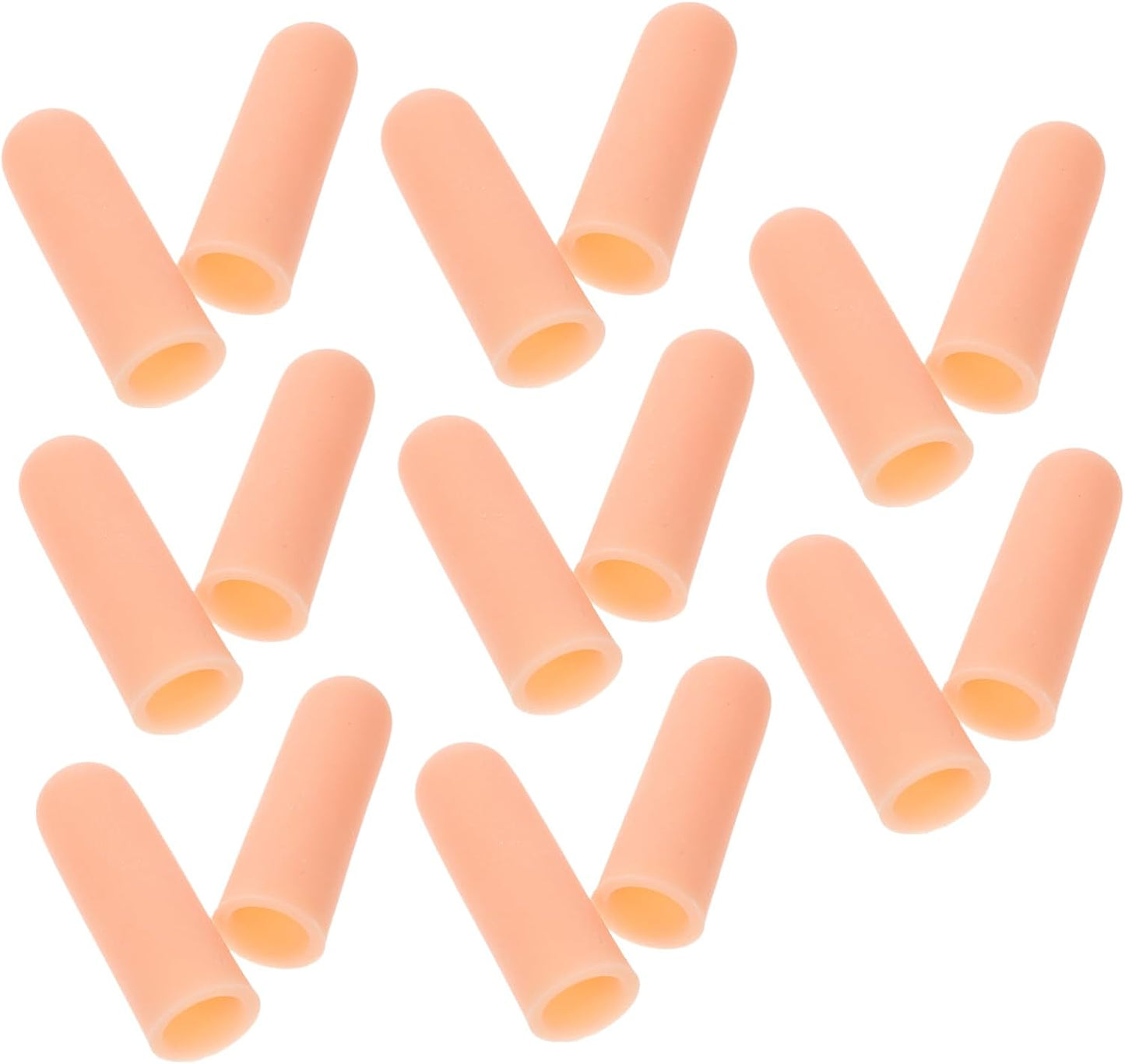 Silicone Finger Sleeve Protectors 8 Pairs Reusable Anti-Cutting Finger Covers for Protection for Athletes and Craftsmen