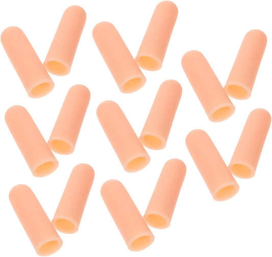 Silicone Finger Sleeve Protectors 8 Pairs Reusable Anti-Cutting Finger Covers for Protection for Athletes and Craftsmen
