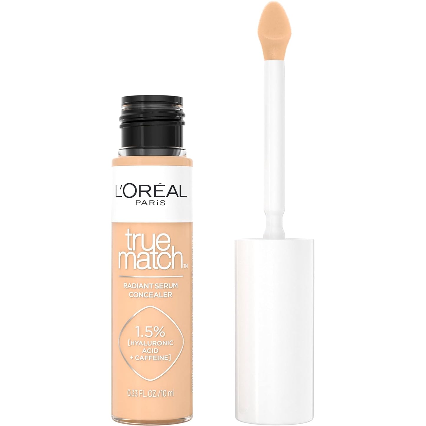 LâOrÃ©al Paris True Match Radiant Serum Concealer, Brightening Under Eye Concealer Make Up with 1.5% Hyaluronic Acid and Caffeine, N5, 0.33 Oz