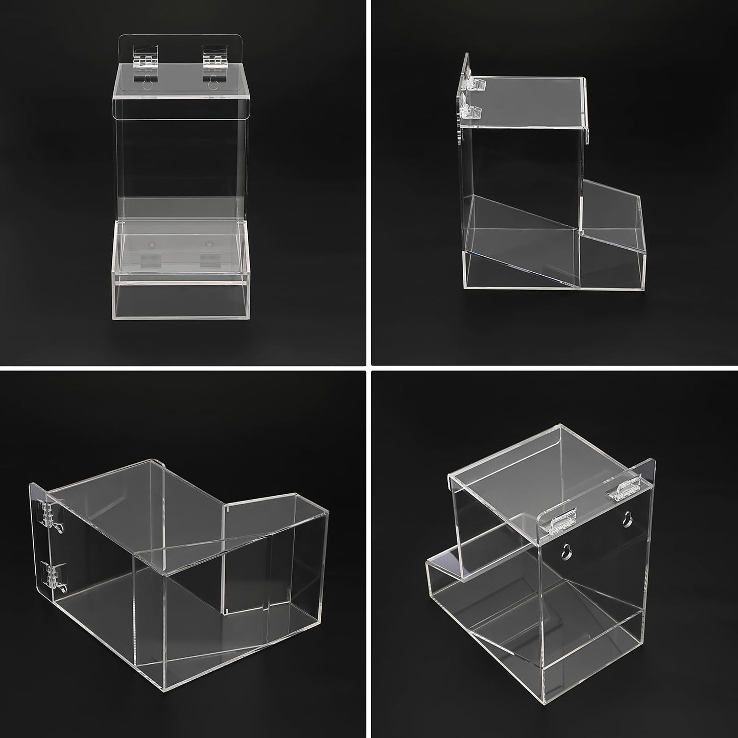 Sumnacon Acrylic Dispenser-Countertop Storage Container for Candy Shoe Covers Golves Hairnets Earplugs,Clear Laundry Pod Dispenser with Lids,Functional Wall Storage Dispenser for Laundry Room Pantry