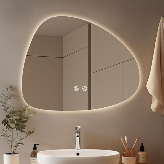 WallBeyond LED Bathroom Mirror with Lights, 20 x 25 Inch Led Bathroom Vanity Mirror for Wall, Anti Fog Mirror for Bathroom, 3 Colors and Dimmable Light