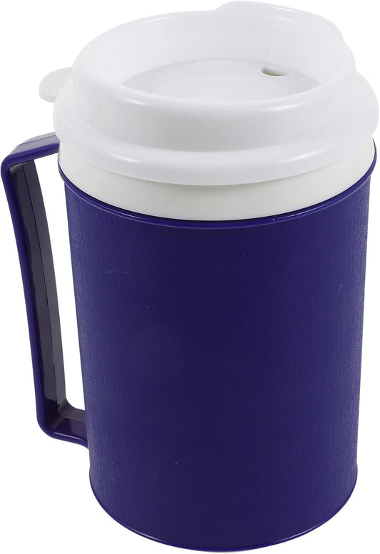 Hemoton Spill Proof Insulated Adaptive Cup for Disabled Adults Lightweight Nursing Mug with Lid Non-Spill Drinking Aid for Elderly Patients