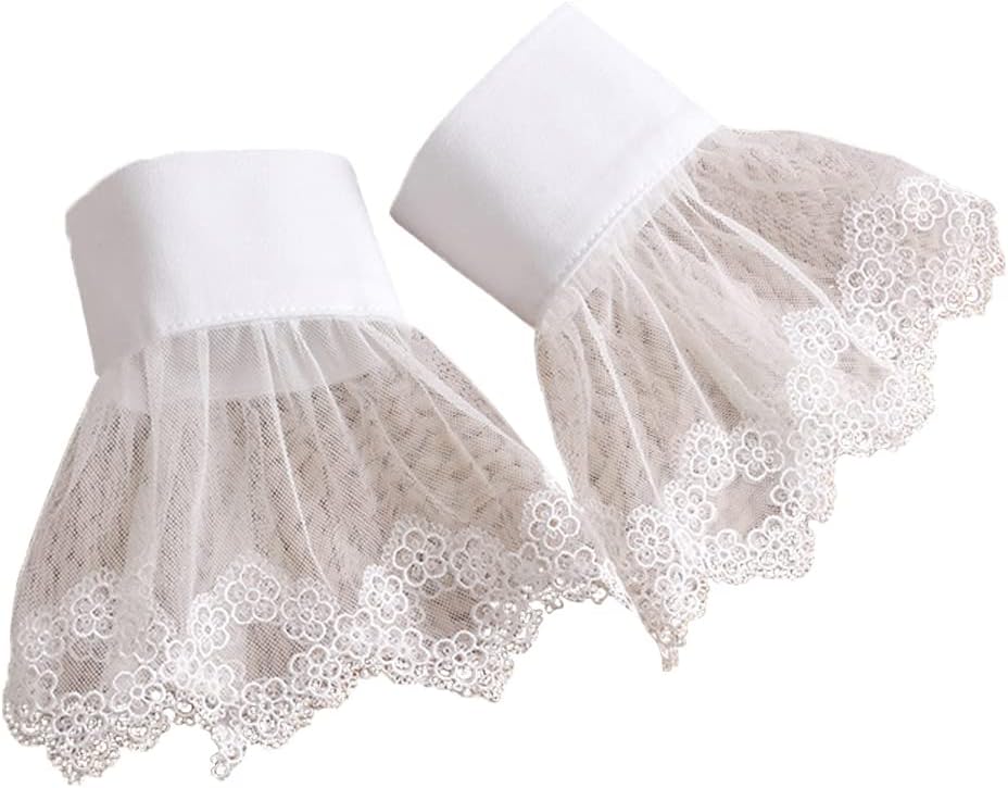 Elegtiskas Lace Cuffs Detachable Sleeves Wrist Cuffs for Women Girl