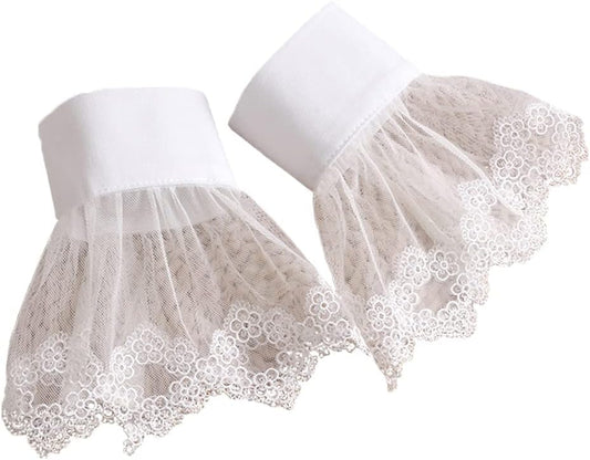 Elegtiskas Lace Cuffs Detachable Sleeves Wrist Cuffs for Women Girl