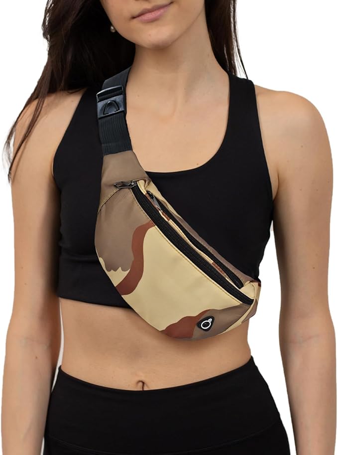 Fanny Packs for Men and Women, Waterproof Sports Waist Pack Bag for Travel Hiking Running Hands-free