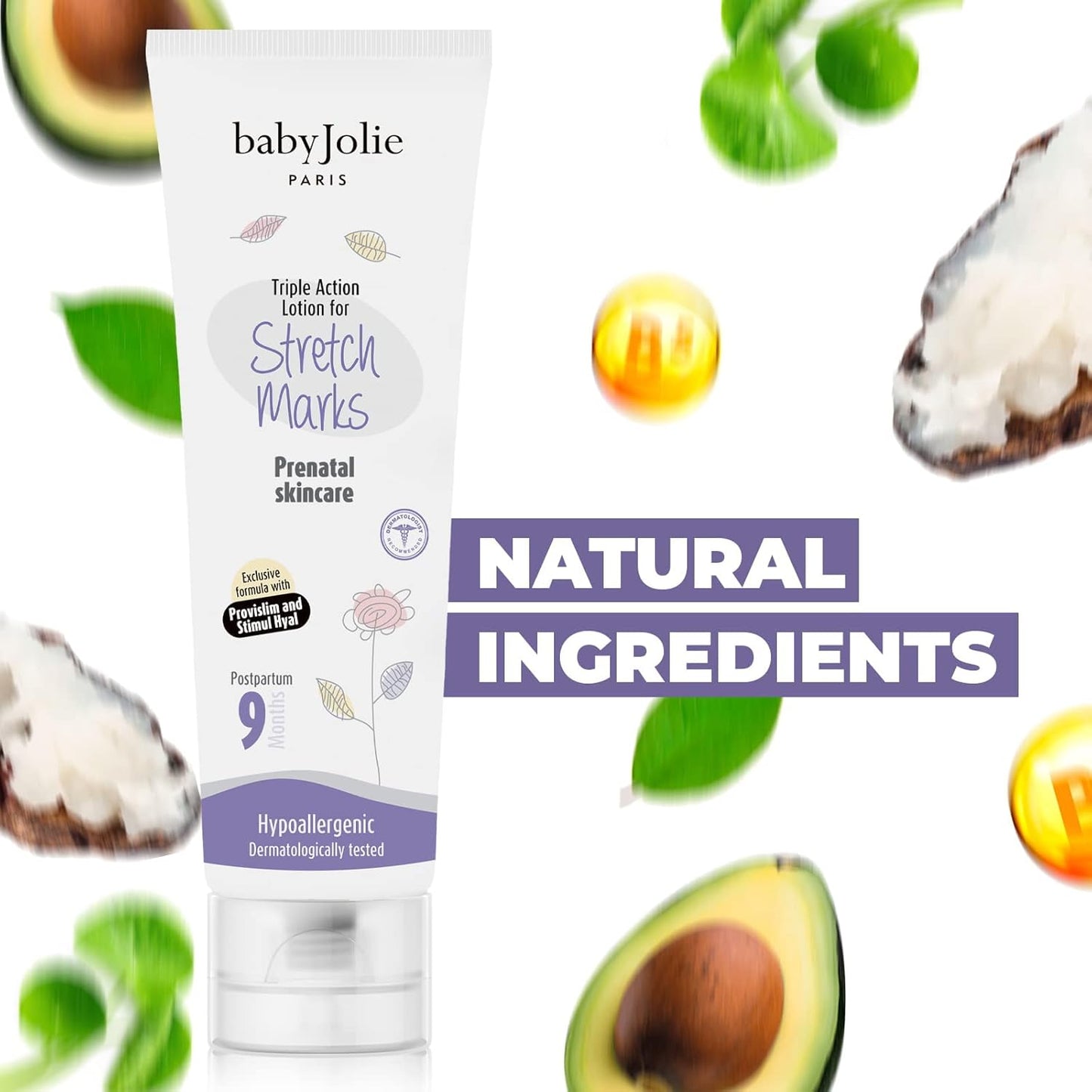 Baby Jolie Stretch Mark Cream for Pregnancy | Triple Action Lotion for Stretch Mark Prevention (Triple Action)