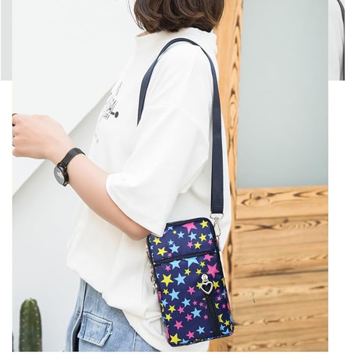 JANKS Small Crossbody Bag for Women - Mini Phone Purses with Crossbody Strap and Wallet - Nylon Arm Bag