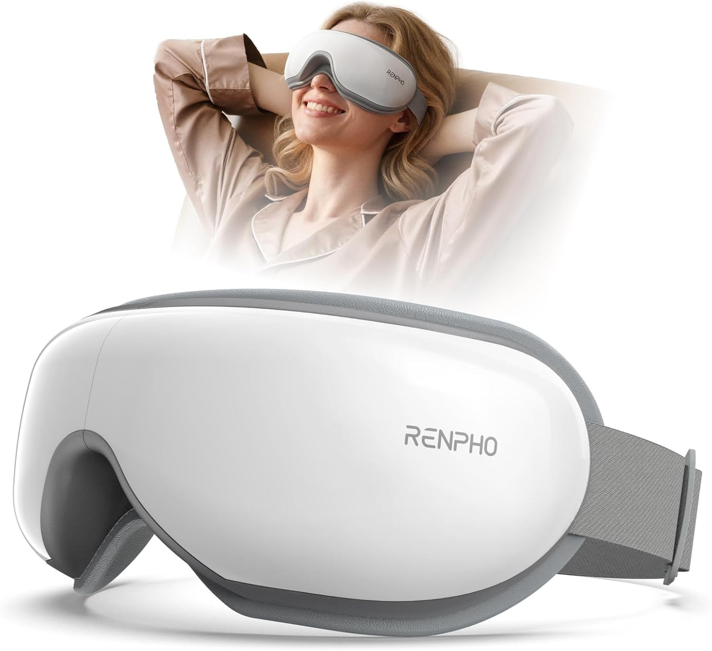 RENPHO Fathers Day Dad Gifts for Men, Eye Massager with Heat, FSA Eligible HSA, Eye Mask for Migraine Relief, Birthday Gift for Women Mom Husband, Sleep Mask for Reduce Strain and Dry Eyes, Eyeris 1