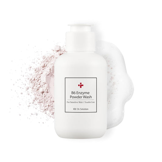 B6 Enzyme Powder Face Cleanser, Korean Skin Care Exfoliating Face Wash with PHA and Papain Enzyme, Face Exfoliator with Calamine and Vitamin B6, Gentle Cleanser, 55g (1.94 Oz)