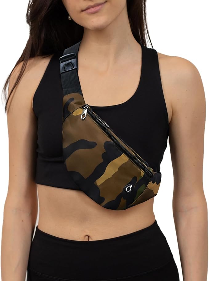 Fanny Packs for Men and Women, Waterproof Sports Waist Pack Bag for Travel Hiking Running Hands-free