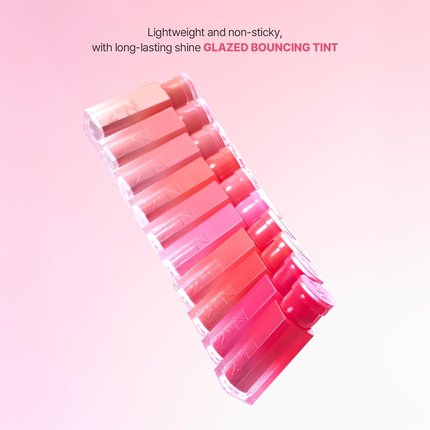2aN Glaze Bouncing Tint – Lightweight, Moisturizing Lip Tint with High-Shine Finish, Smooth, Light Plumping, Comfortable Wear, Korean Makeup (Chewy, 0.16 oz)