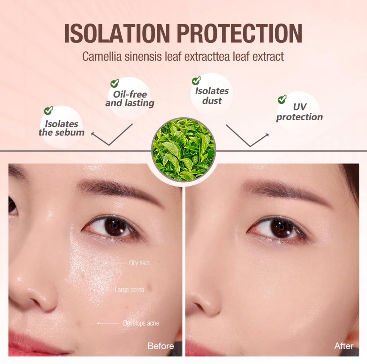 Professional Makeup Primer - Moisturizing, Oil-Free, UV Protection, Pore Minimizing, Wrinkle Smoothing, Long-lasting, Even Tone, Natural Finish