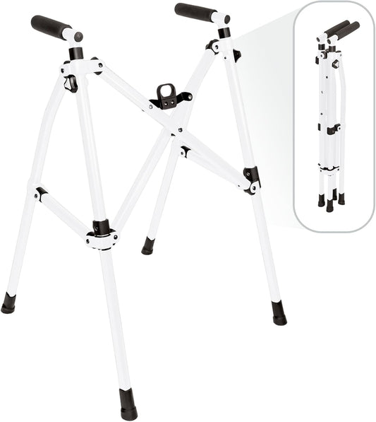 Stander Wonder Walker Lite, Lightweight Folding Mobility Aid for Adults, Seniors, and Elderly, Collapsible Travel Assistant with Rubber Feet for Support, Vivid White