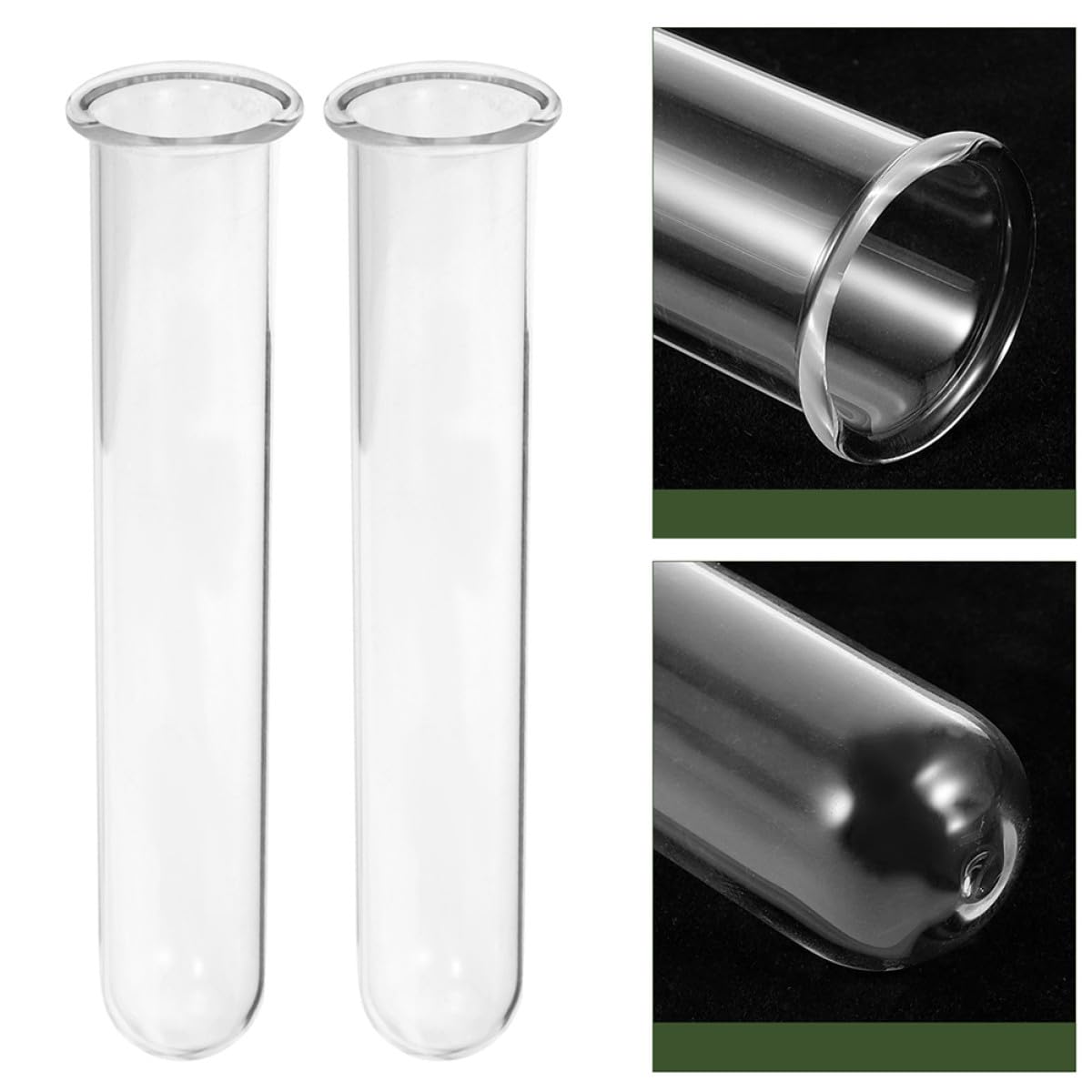 Balacoo 4pcs Hydroponic Glass Test Tube Vases 2.5x3x18cm Glass Planter Tubes for Desktop Plant Propagation and Indoor Terrarium Decoration