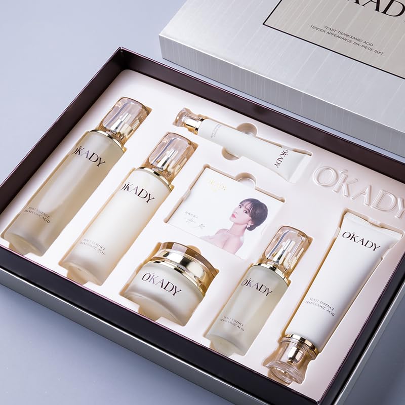 OâKADY Face Skincare Sets Anti Aging Beauty Products Skin Care 6-piece For Women Skincare Kits With Cleanser,Toner,Serum,Eye Cream,Lotion,Facial Cream,Primer Cream Travel Kit For Wife Mom