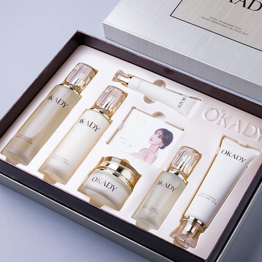 OâKADY Face Skincare Sets Anti Aging Beauty Products Skin Care 6-piece For Women Skincare Kits With Cleanser,Toner,Serum,Eye Cream,Lotion,Facial Cream,Primer Cream Travel Kit For Wife Mom