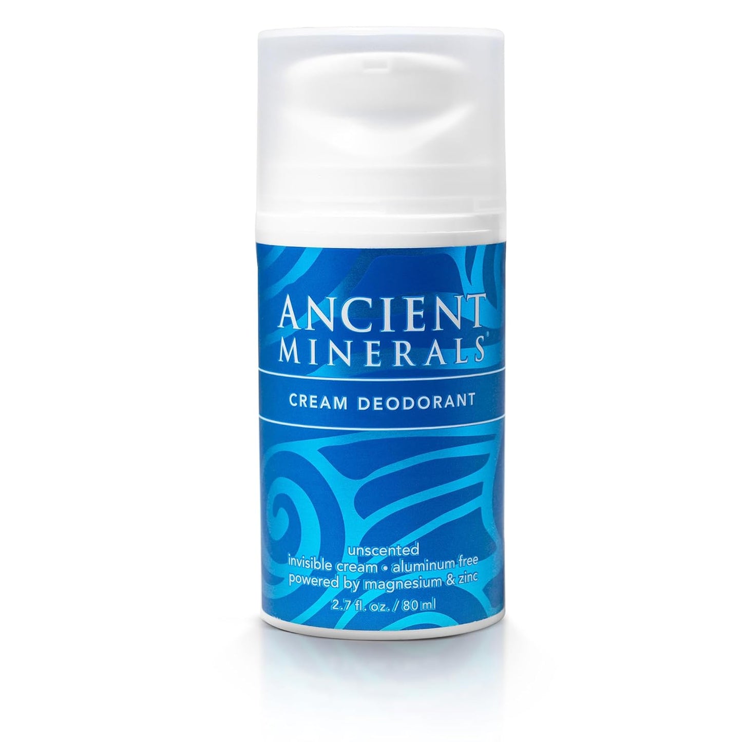 Ancient Minerals Natural Deodorant Cream â Unscented, Aluminum-Free with Magnesium, Zinc & Vitamin E for Women and Men, Vegan Formula for Sensitive Skin, 24-Hour Odor Protection, 2 oz