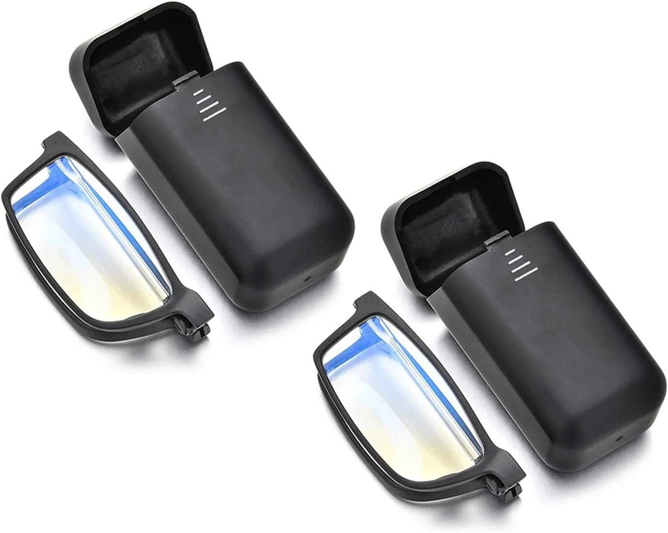 Folding Reading Glasses - Foldable Portable Readers For Men Women With Case 2 Pairs 2.00