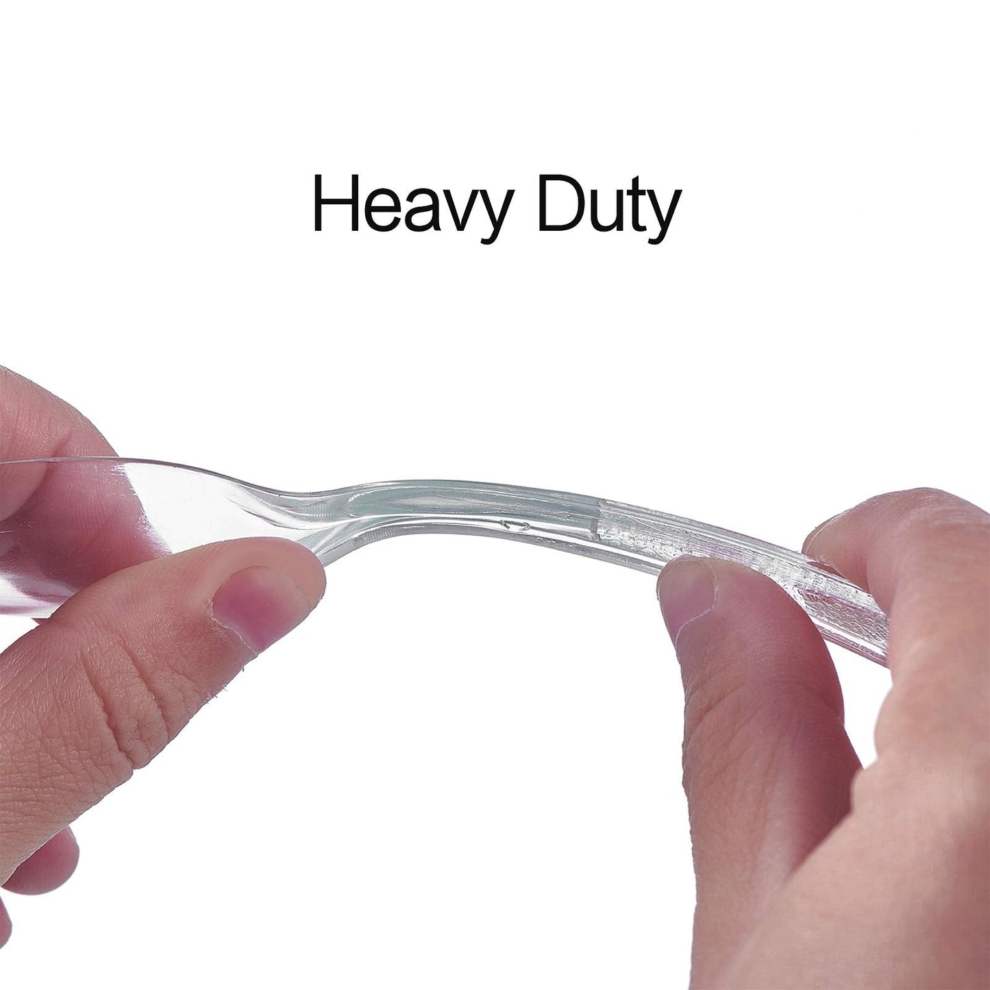 Cutlery Set Plastic Utensils Clear Forks Spoons Knives Disposable Silverware Heavyweight [300 Combo Box]
