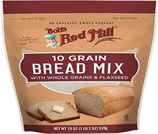 10 Grain Bread Mix with Whole Grains & Flaxseed, 19 oz (539 g), Bob's Red Mill