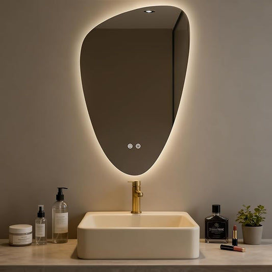 WallBeyond LED Bathroom Mirror with Lights, 20 x 31 Inch Led Bathroom Vanity Mirror for Wall, Anti Fog Mirror for Bathroom, 3 Colors and Dimmable Light