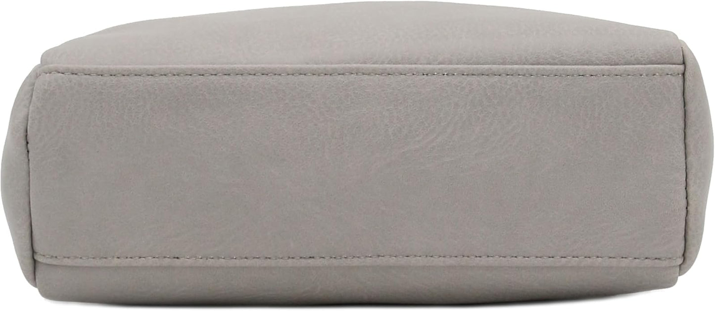 FashionPuzzle Triple Zip Small Crossbody Bag