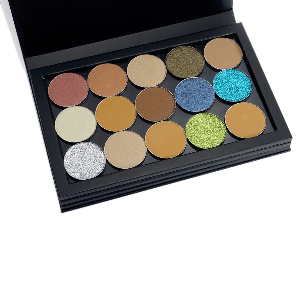 3-Layer Book Shaped Magnetic Eyeshadow Palette Large Empty Makeup Storage Box