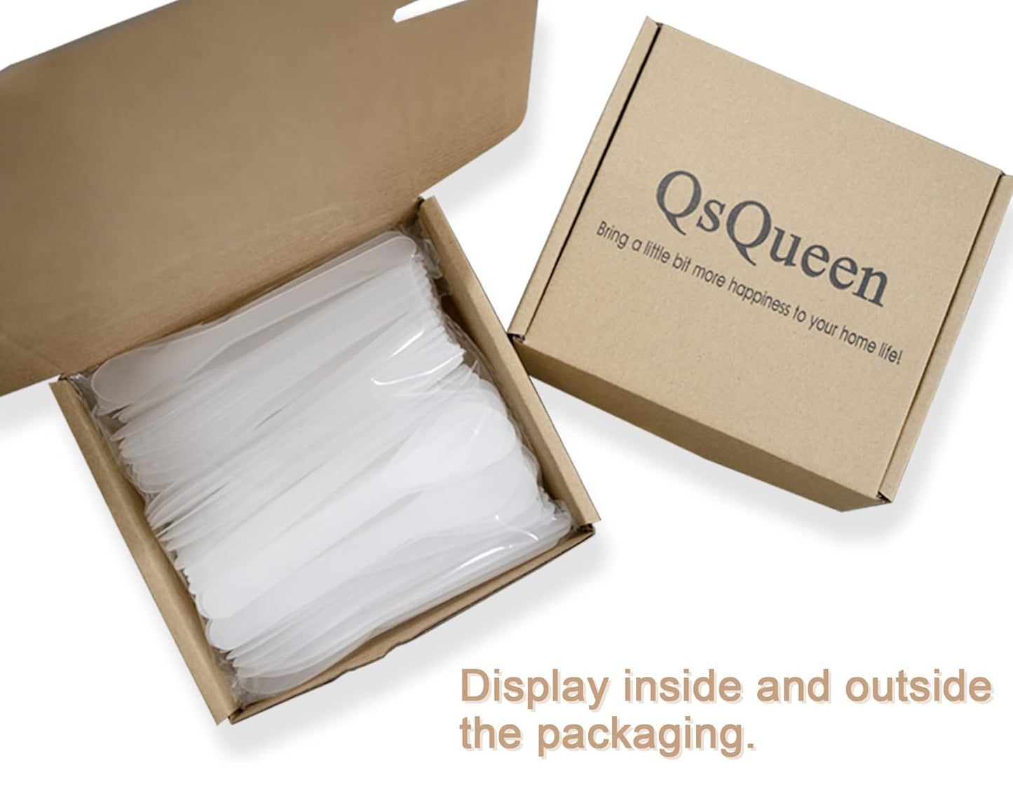100 PCS of White Color Cosmetic Spatula for Makeup Face Mask Plastic Spoon Disposable Makeup Tools for Mixing and Sampling 4.88'' x 1.06”/Spatulas Skin Care Facial Cream Mask Spatula