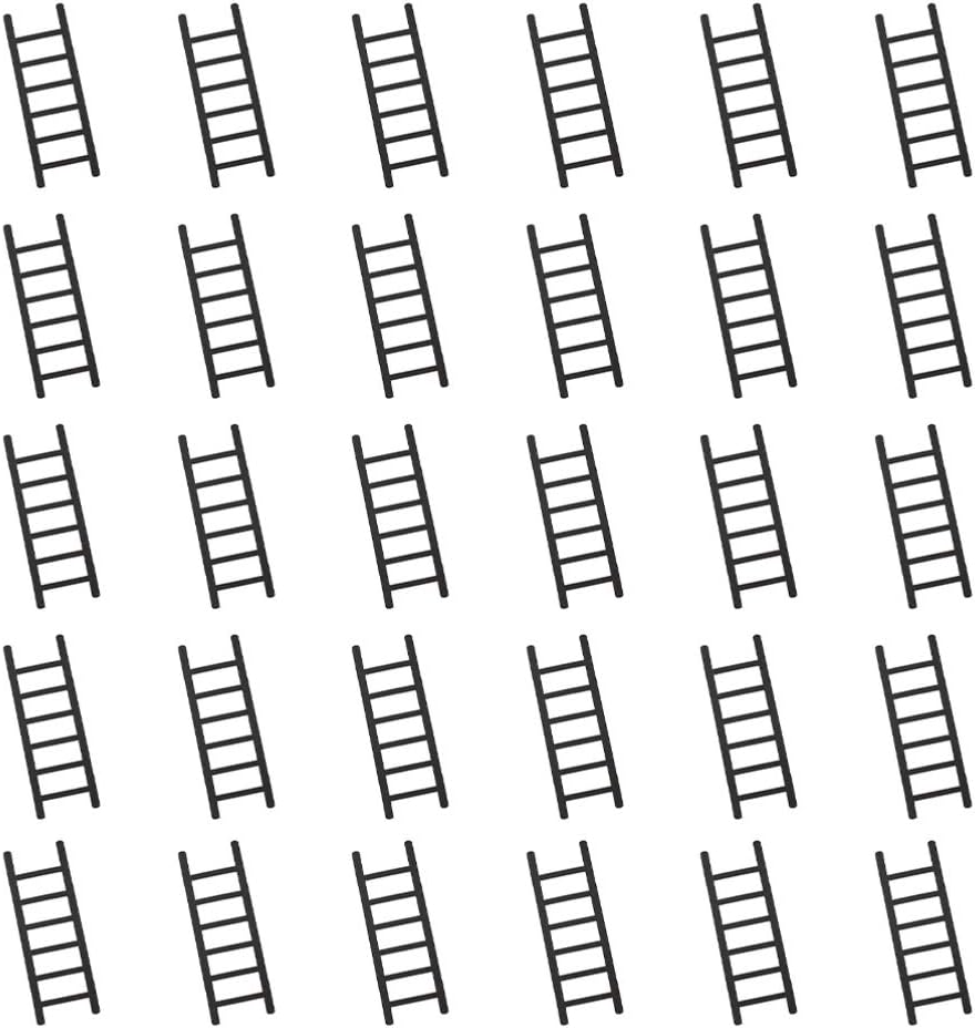 jojofuny Creative Ladder Shape Birthday Cake Toppers Sponge Insert Cards 4.3X1.7 Inch Mini Cake Decorations for Party Desserts and Cupcakes