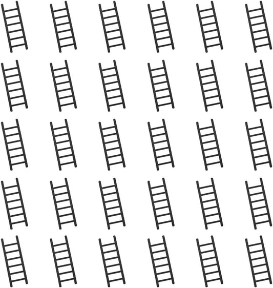 jojofuny Creative Ladder Shape Birthday Cake Toppers Sponge Insert Cards 4.3X1.7 Inch Mini Cake Decorations for Party Desserts and Cupcakes