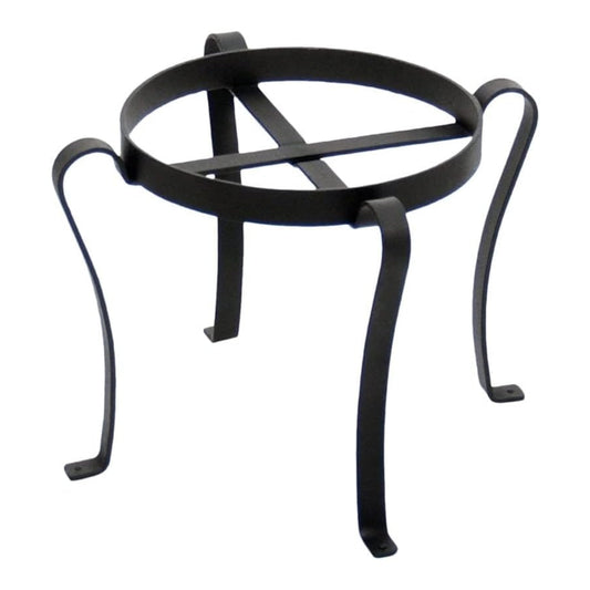 Oakestry Patio Flowerpot Stand 12-Inch Black Metal Plant Holder Indoor Outdoor Planter Riser for Garden Balcony Deck Floor Display Heavy Duty Stable Base Decorative Compact Home Patio Use